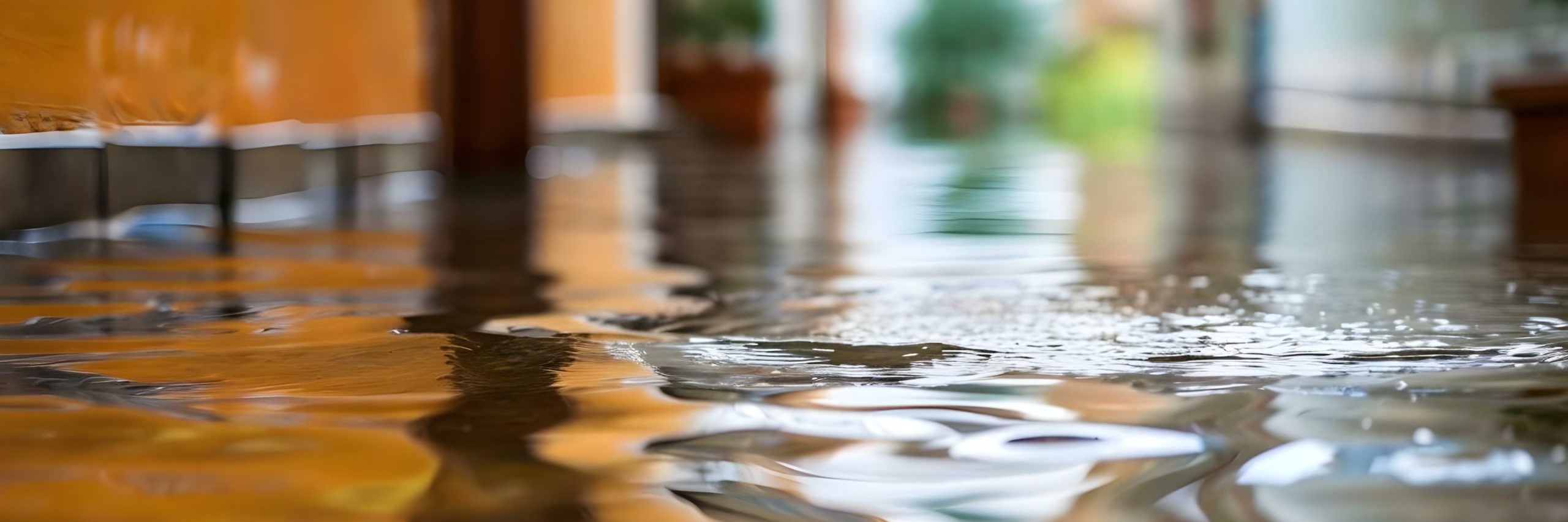 Flooded kitchen or basement