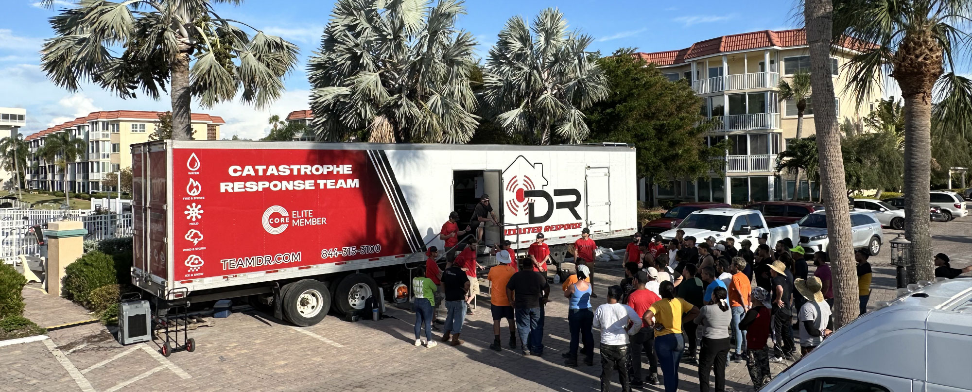 CAT Team morning meeting in FL during Helene and Milton response