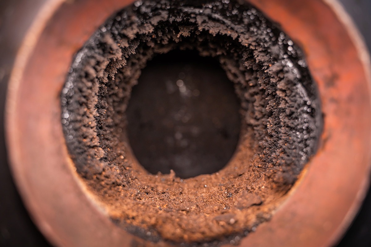 Creosote Buildup in a chimney.